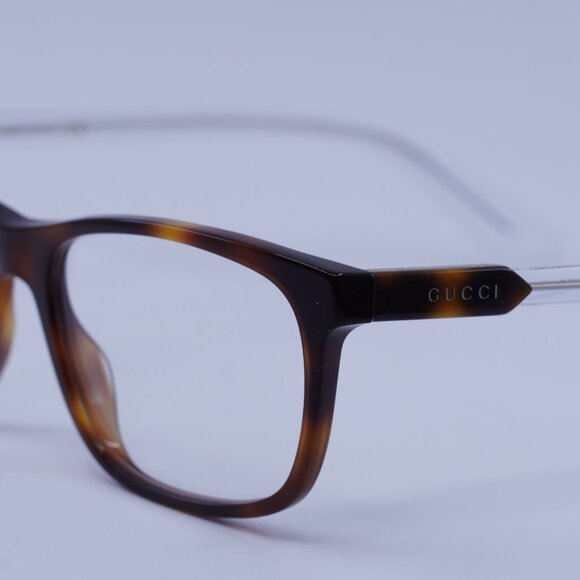 Gucci GG0490O 003 Eyeglasses Havana/Transparent 53mm Rectangle Frame - Picture 9 of 11